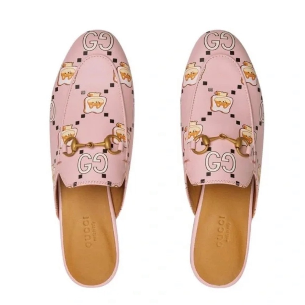 LIMITED EDITION KAWAII GUCCI Pink AND ANIMAL Mules/Pricestone! NWB
